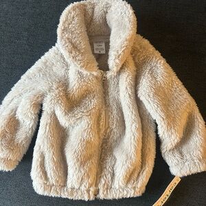 Girls Carters 12M Fuzzy Zip Up Jacket NWT